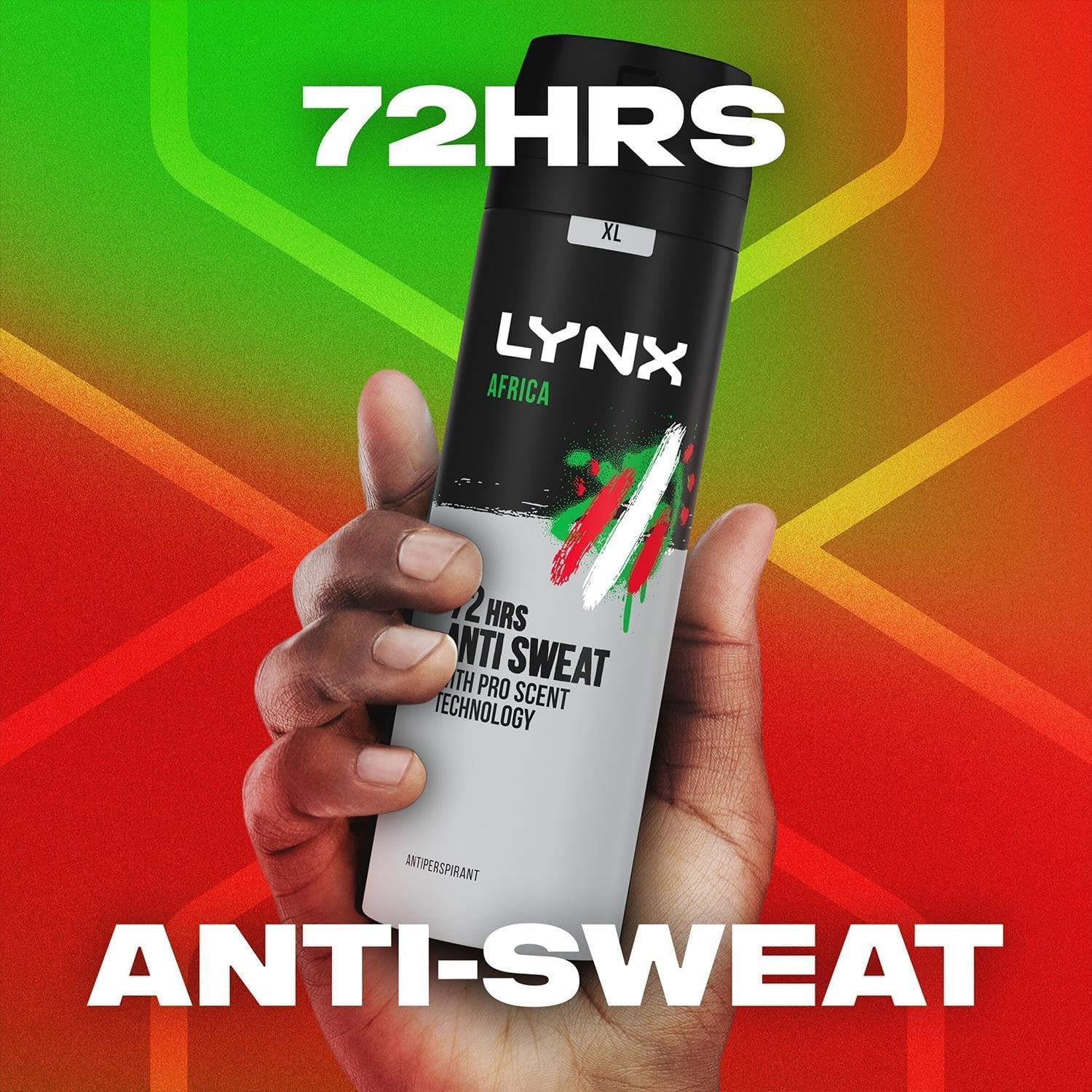 Lynx Africa 72 Hour Protection against Odour and Wetness Anti-Perspirant Deodorant Spray No Fuss Aerosol for All-Day Freshness 200 Ml Pack of 3 - Packaging May Vary-Amene Beauty