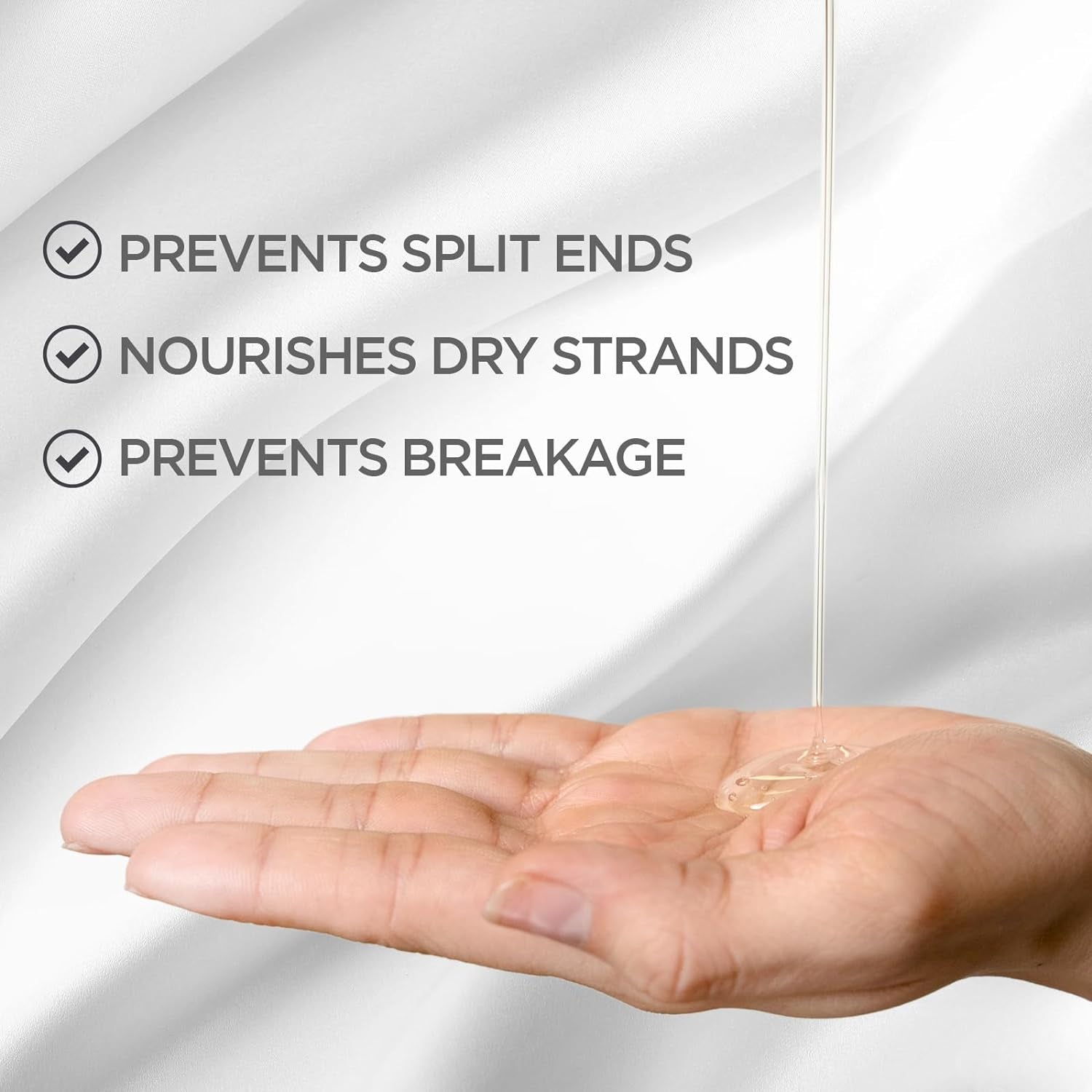 Silk Therapy Lite Reconstructing Treatment for Fine & Thin Hair Leave-In Hair Serum Hair Oil Treatment Strengthens, Smoothens & Adds Shine Prevents Split Ends Paraben Free, 67 Ml-Amene Beauty