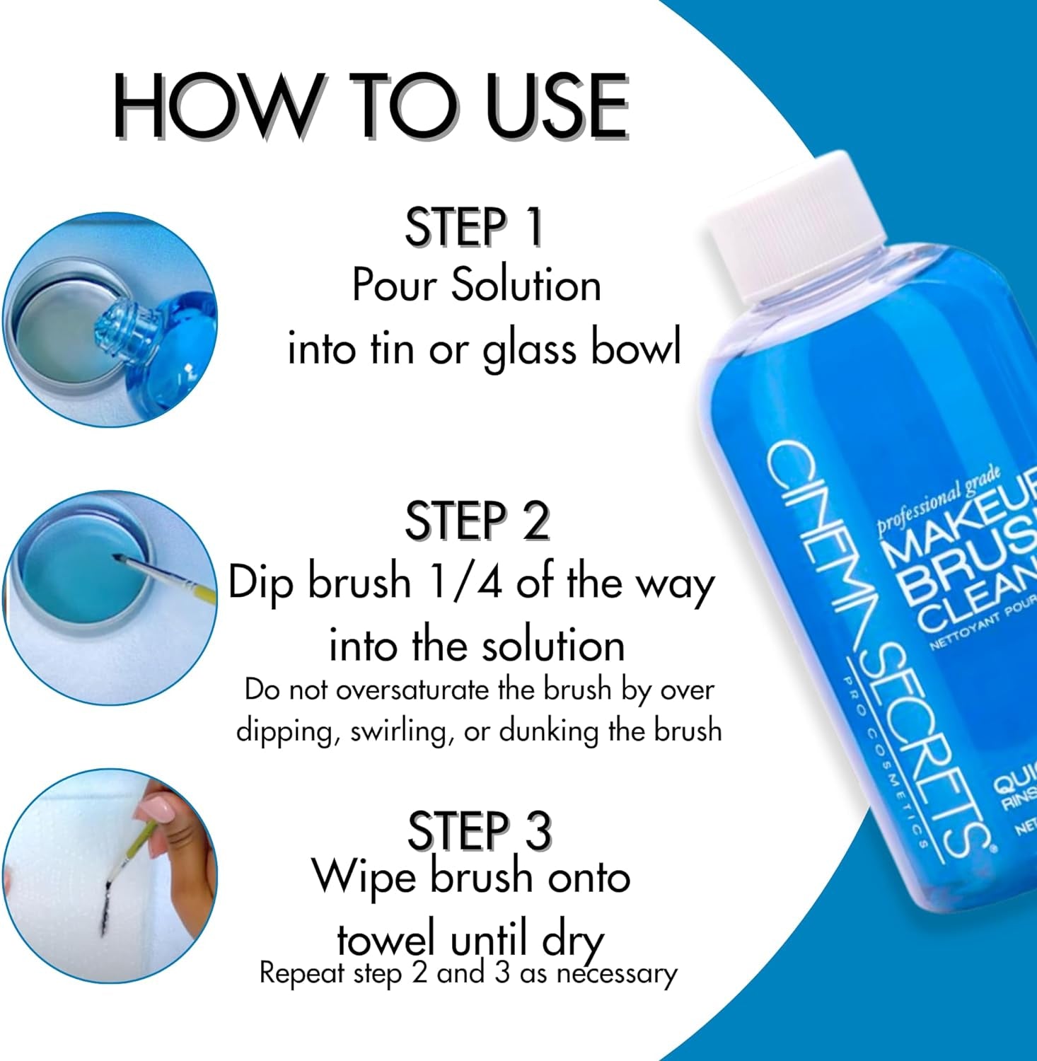 Makeup Brush Cleanser, Clear, 1 Count - Bottle Outer Cover Design May Vary-Amene Beauty