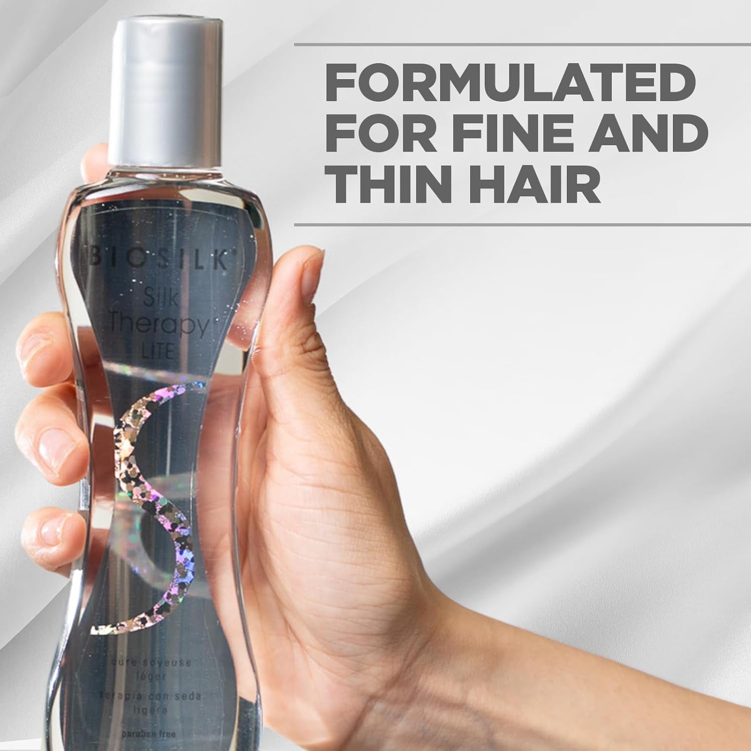 Silk Therapy Lite Reconstructing Treatment for Fine & Thin Hair Leave-In Hair Serum Hair Oil Treatment Strengthens, Smoothens & Adds Shine Prevents Split Ends Paraben Free, 67 Ml-Amene Beauty
