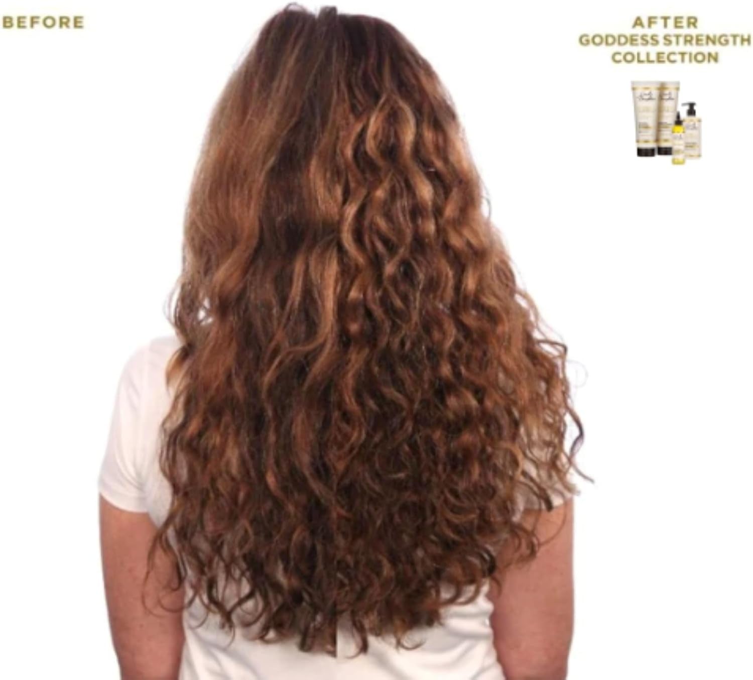 Goddess Strength Sulfate Free Shampoo, Hair Conditioner, Leave in Conditioner & Hair Treatment Oil Made with Castor Oil (4 Products)-Amene Beauty
