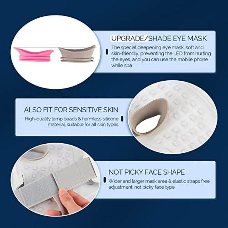 LED Face Light Therapy Mask with Remote Control, Red Light Therapy Mask for Face & Neck. Soft Silicone Beauty Device for Rejuvenation Skin Tightening Anti-Aging-Amene Beauty