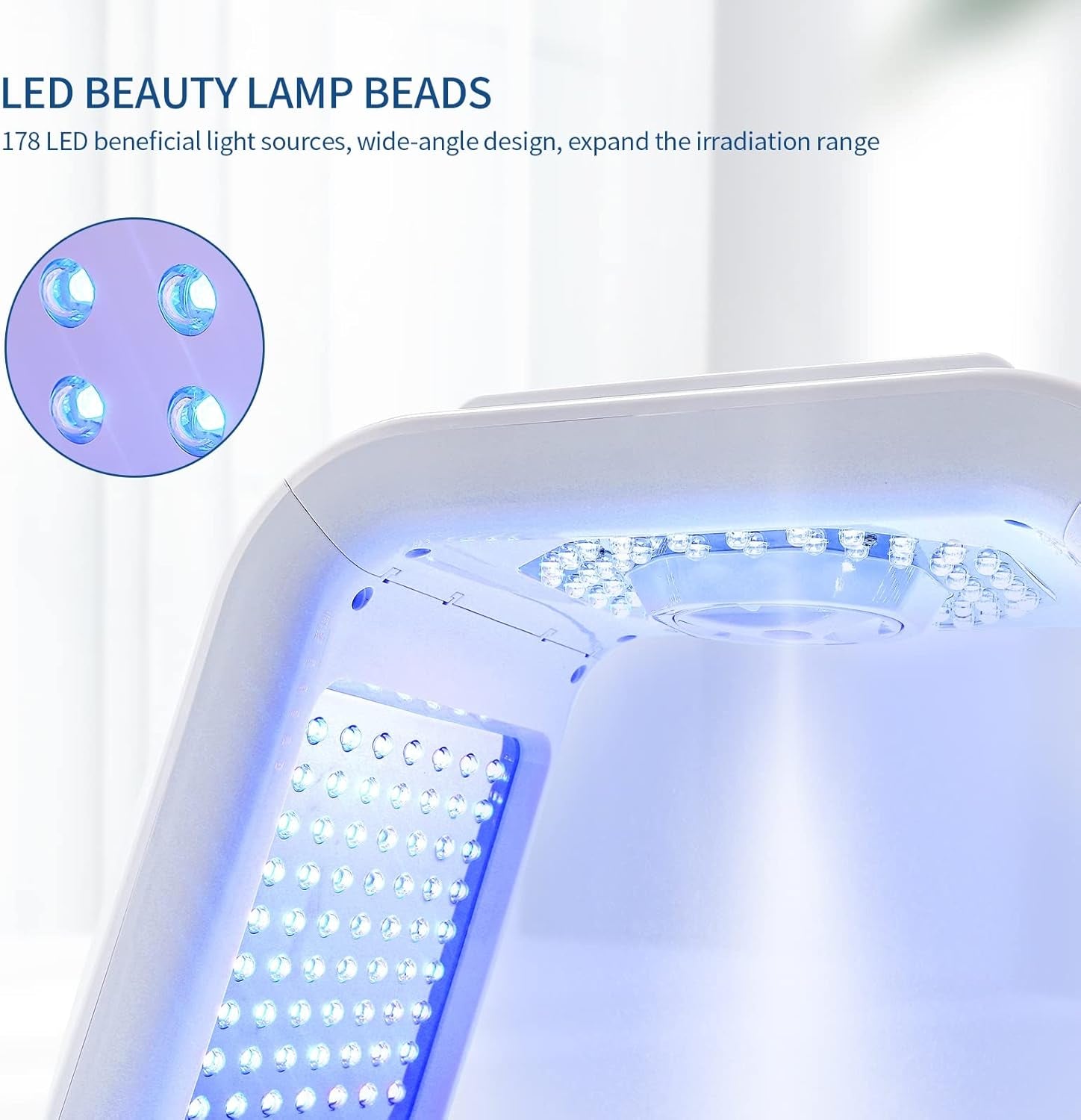 Red Light Therapy Lamp with Nano Spray,6 Colors Led Light Therapy Mask,Pdt Machine,Led Face Light Therapy Mask,178Pcs Leds,Anti-Anging,Rejuvenation,Firming,Smooth Wrinkle,Skin Brighten-Amene Beauty