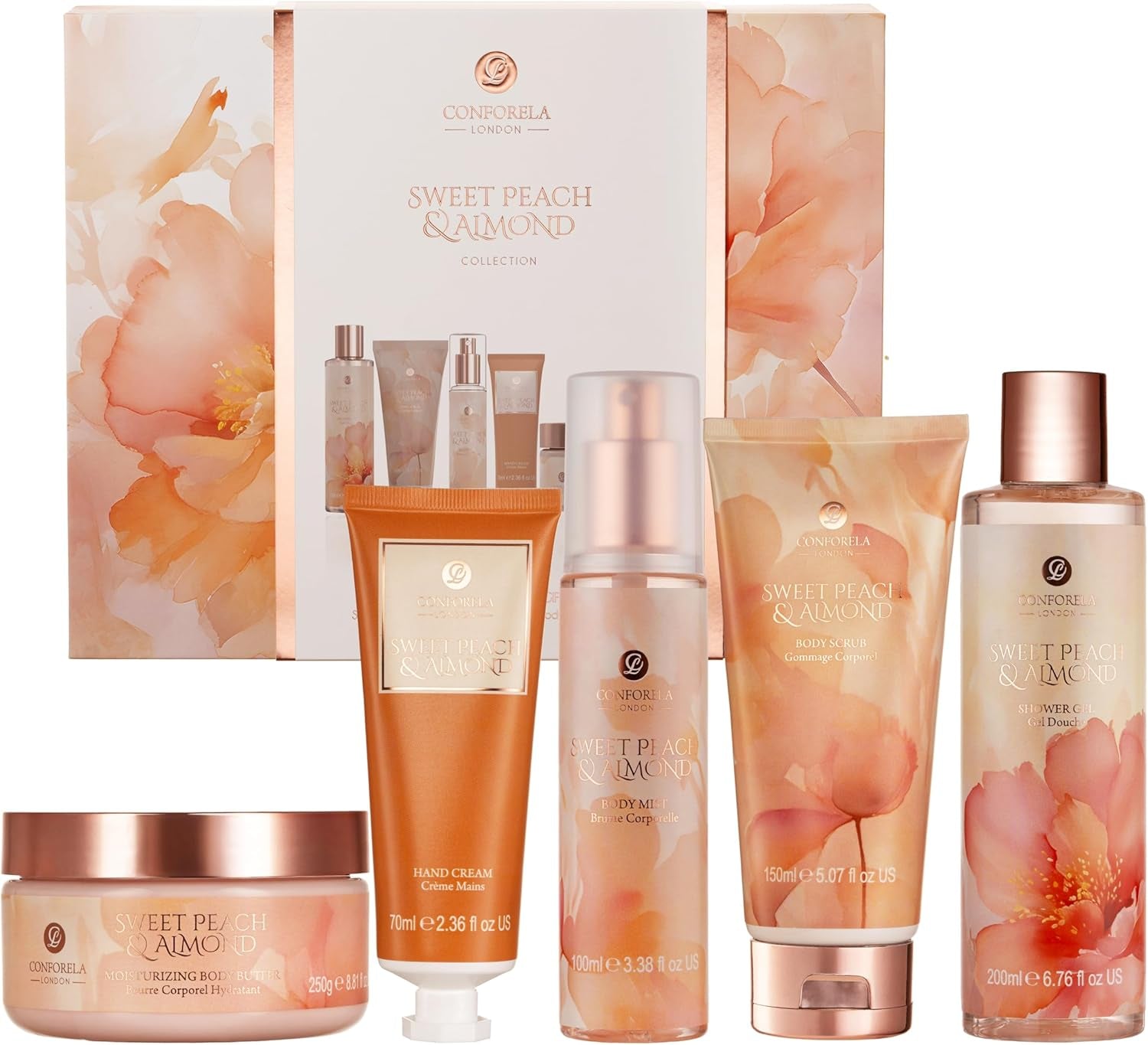 Bath Set Gifts for Women, Birthday for Her, Friendship Gifts for Women, Pamper Gifts, Hamper Basket for Mum, Sister, Friend, Skin Care Sets & Kits Gift Set with 5Pcs-Amene Beauty
