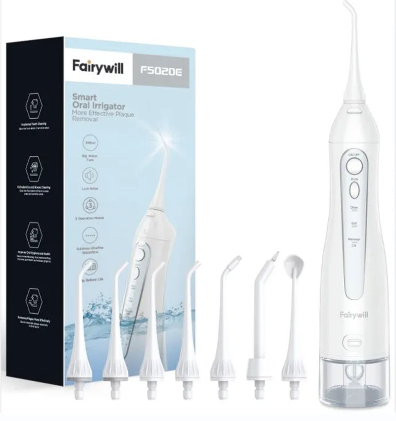 Water Flossers Oral Irrigator Rechargeable Portable Dental 3 Modes Water Tank for Teeth 300ML Waterproof Teeth Cleaner-Amene Beauty