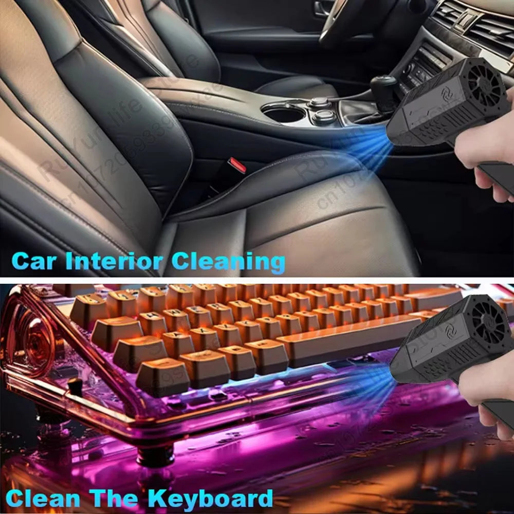 Mini Turbo Jet Fan Electric Air Duster with 1&3 Gear Adjustable Speed 130000RPM 52M/S Car Computer Cleaning Blower Tool Kit-Amene Beauty
