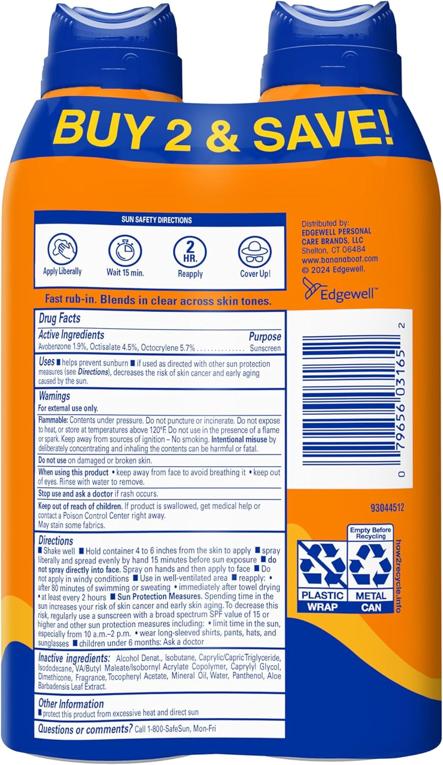 Ultra Mist Sport Performance Broad Spectrum Sun Care Twin Pack Sunshine Screen Spray – SPF 30, 6 Ounce by-Amene Beauty
