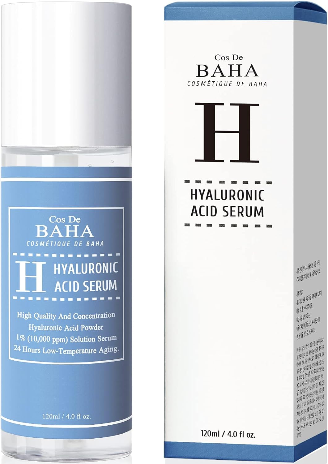 Pure Hyaluronic Acid 1% Powder Serum for Face 10,000 Ppm - anti Ageing + Fine Line + Intense Hydration + Face Moisturiser + Visibly Plumped Skin + Prevent Bladder Pain (4Fl Oz)-Amene Beauty
