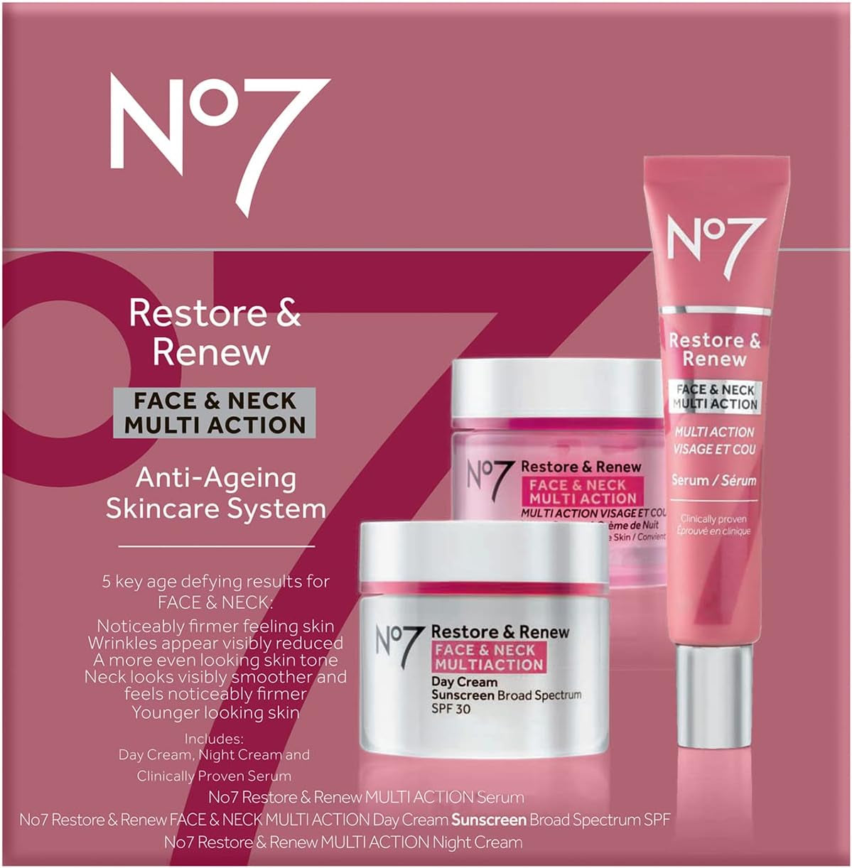 Restore & Renew Face & Neck Multi Action Skincare System, Pack of 1-Amene Beauty