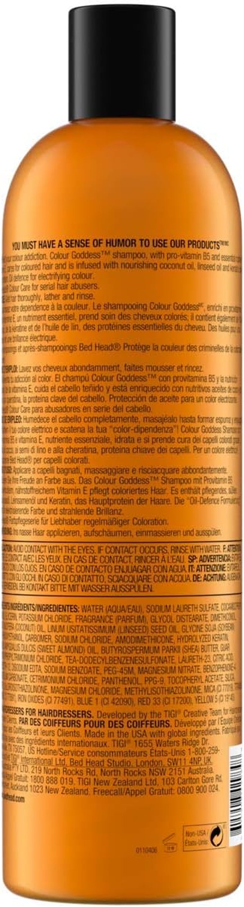 Bed Head Color Goddess Duo Pack for Colored Hair (Shampoo 750Ml and Conditioner 750Ml)-Amene Beauty
