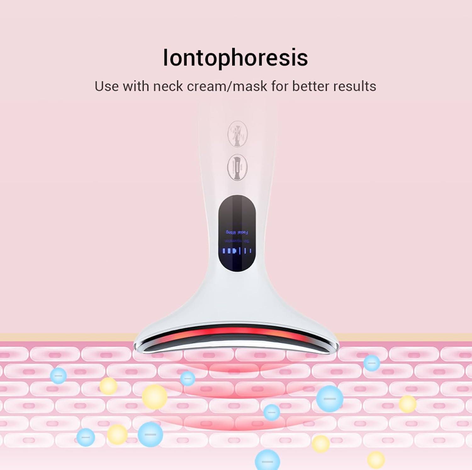 Face Massager?Anti-Wrinkle Face Device?Portable Skin Tightening Beauty Toning Device with 45 ±5°C Heat and 4 Massage Modes for Skintightening & Neck Lifting EMS Massage Face Toning Firming (Gradient)-Amene Beauty