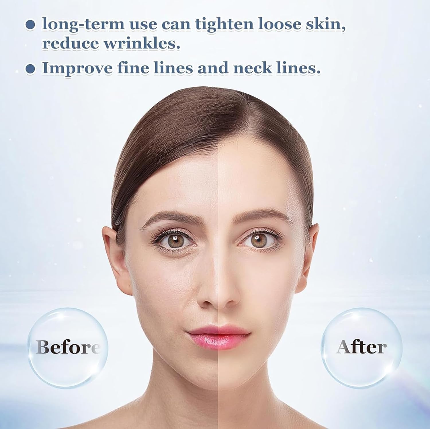 Face Massager?Anti-Wrinkle Face Device?Portable Skin Tightening Beauty Toning Device with 45 ±5°C Heat and 4 Massage Modes for Skintightening & Neck Lifting EMS Massage Face Toning Firming (Gradient)-Amene Beauty