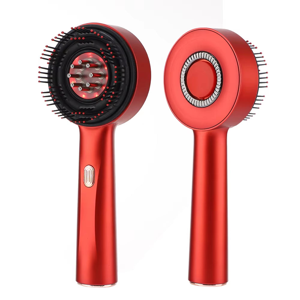 Electric Massage Comb for Hair Growth Massage Scalp Microcurrent Red Light Hair Brush anti Hair Loss Liquid Oil Applicator-Amene Beauty
