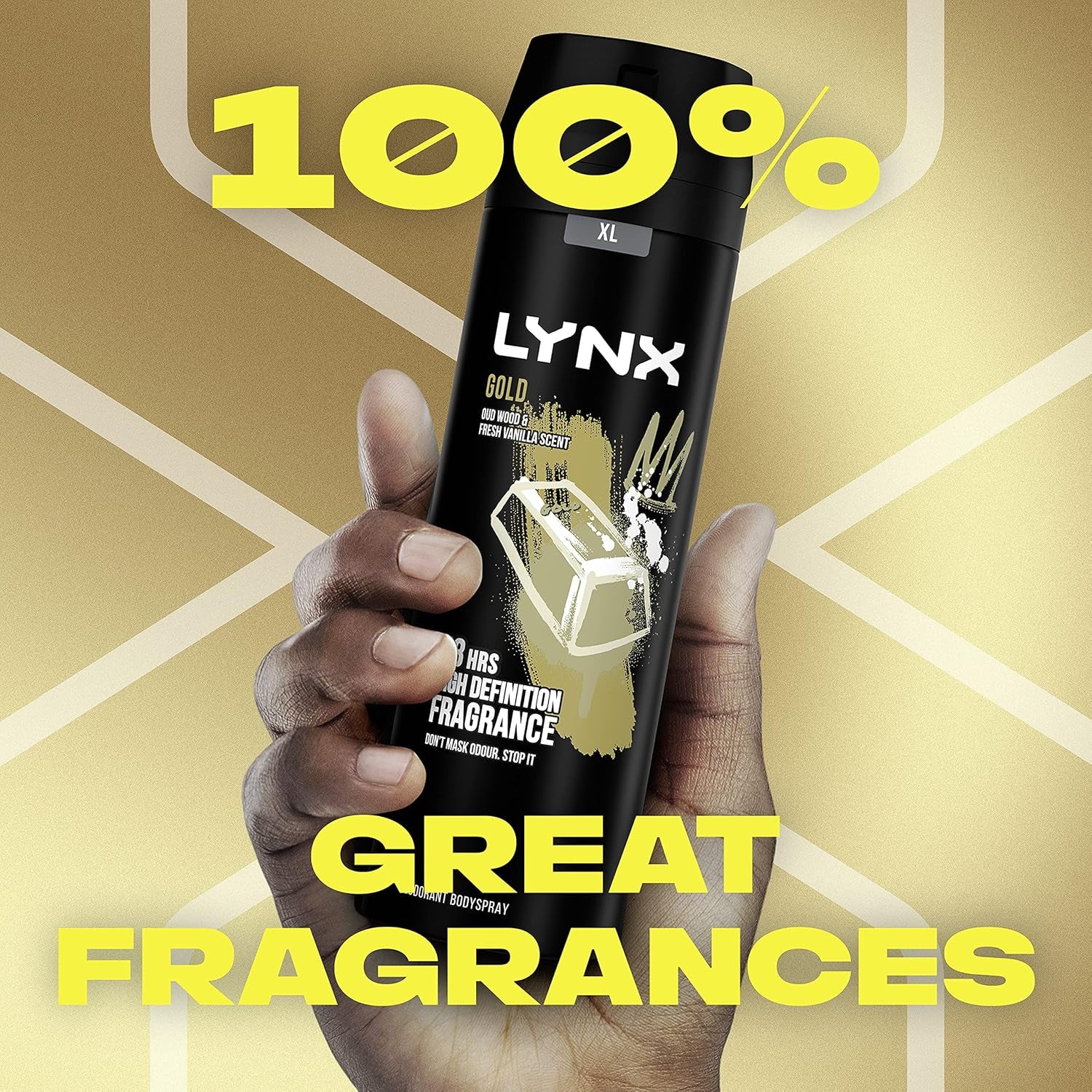 Gold Bodyspray 48 Hours of Odour-Busting Zinc Tech Deodorant to Finish Your Style 6X 200 Ml-Amene Beauty