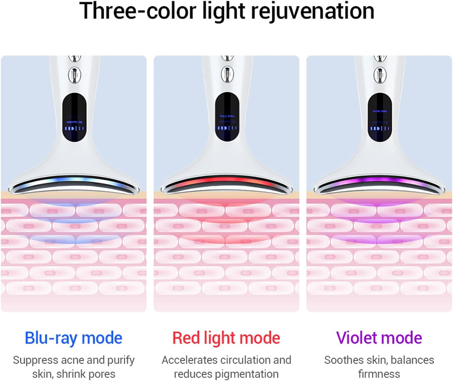 Face Massager?Anti-Wrinkle Face Device?Portable Skin Tightening Beauty Toning Device with 45 ±5°C Heat and 4 Massage Modes for Skintightening & Neck Lifting EMS Massage Face Toning Firming (Gradient)-Amene Beauty