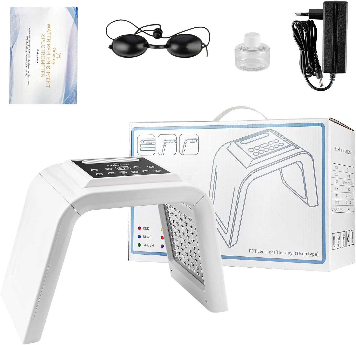 Red Light Therapy Lamp with Nano Spray,6 Colors Led Light Therapy Mask,Pdt Machine,Led Face Light Therapy Mask,178Pcs Leds,Anti-Anging,Rejuvenation,Firming,Smooth Wrinkle,Skin Brighten-Amene Beauty