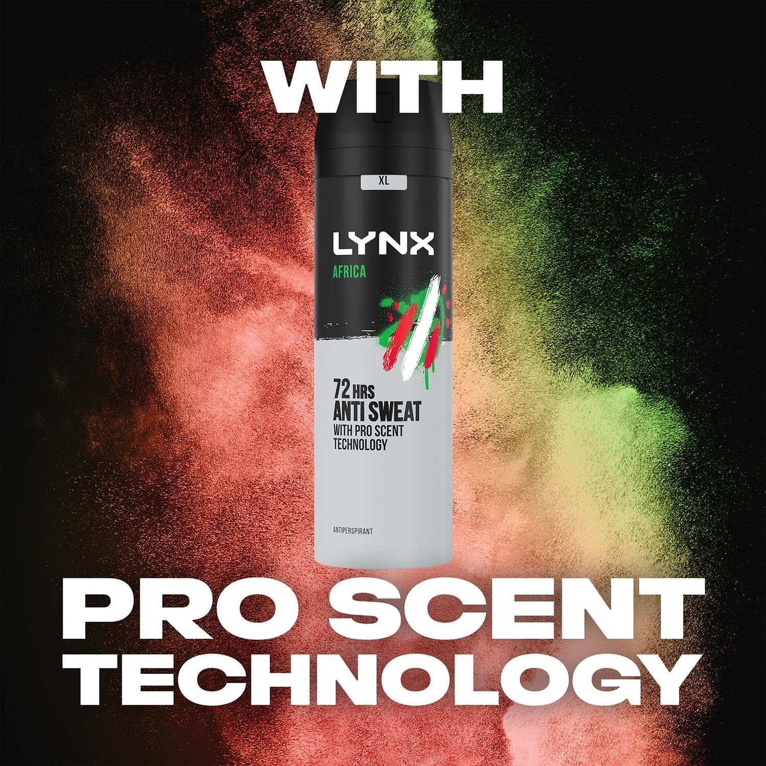 Lynx Africa 72 Hour Protection against Odour and Wetness Anti-Perspirant Deodorant Spray No Fuss Aerosol for All-Day Freshness 200 Ml Pack of 3 - Packaging May Vary-Amene Beauty