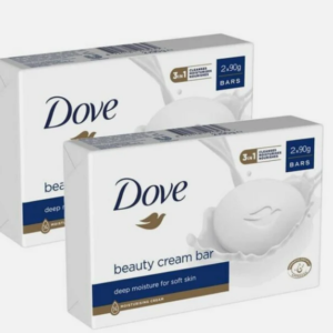 Dove Original Beauty Cream Bar Deep Moisture for Soft and Smooth Skin, 2 x 90g